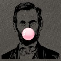 Abe Lincoln Blowing Bubble Gum Cotton Canvas Backpack