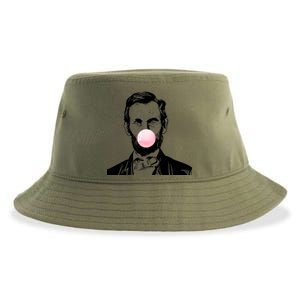 Abe Lincoln Blowing Bubble Gum Sustainable Bucket Hat