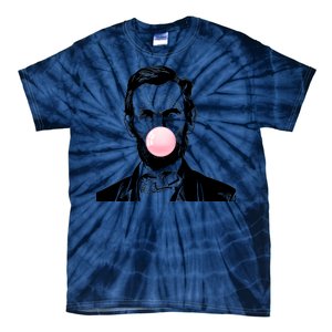 Abe Lincoln Blowing Bubble Gum Tie-Dye T-Shirt