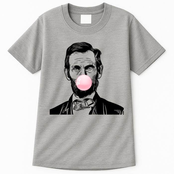 Abe Lincoln Blowing Bubble Gum Tall T-Shirt