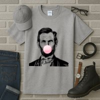 Abe Lincoln Blowing Bubble Gum Tall T-Shirt
