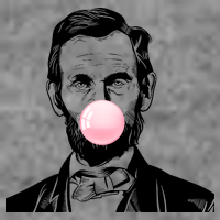 Abe Lincoln Blowing Bubble Gum Tall T-Shirt
