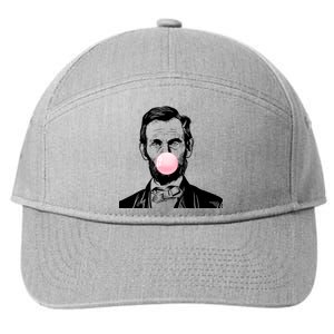 Abe Lincoln Blowing Bubble Gum 7-Panel Snapback Hat