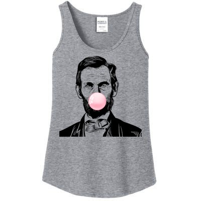 Abe Lincoln Blowing Bubble Gum Ladies Essential Tank