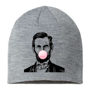 Abe Lincoln Blowing Bubble Gum Sustainable Beanie