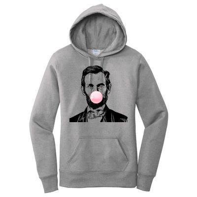 Abe Lincoln Blowing Bubble Gum Women's Pullover Hoodie