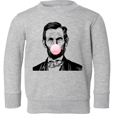 Abe Lincoln Blowing Bubble Gum Toddler Sweatshirt