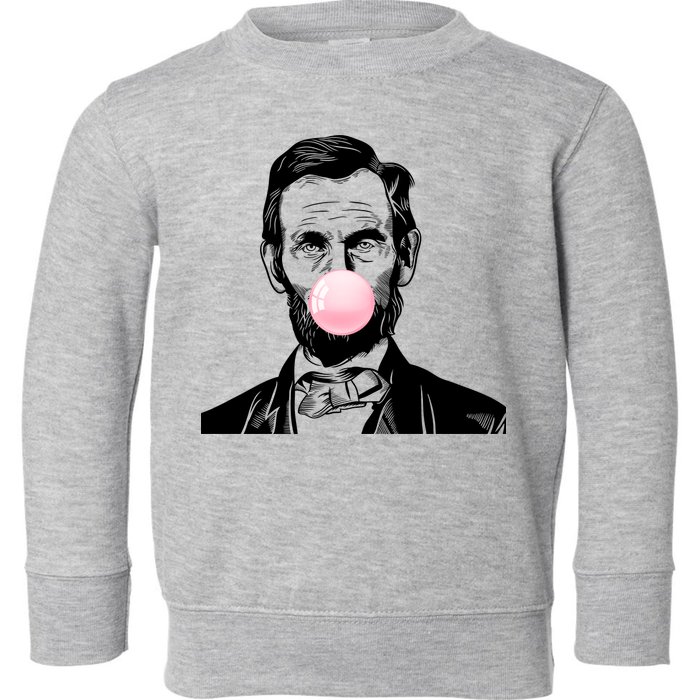 Abe Lincoln Blowing Bubble Gum Toddler Sweatshirt