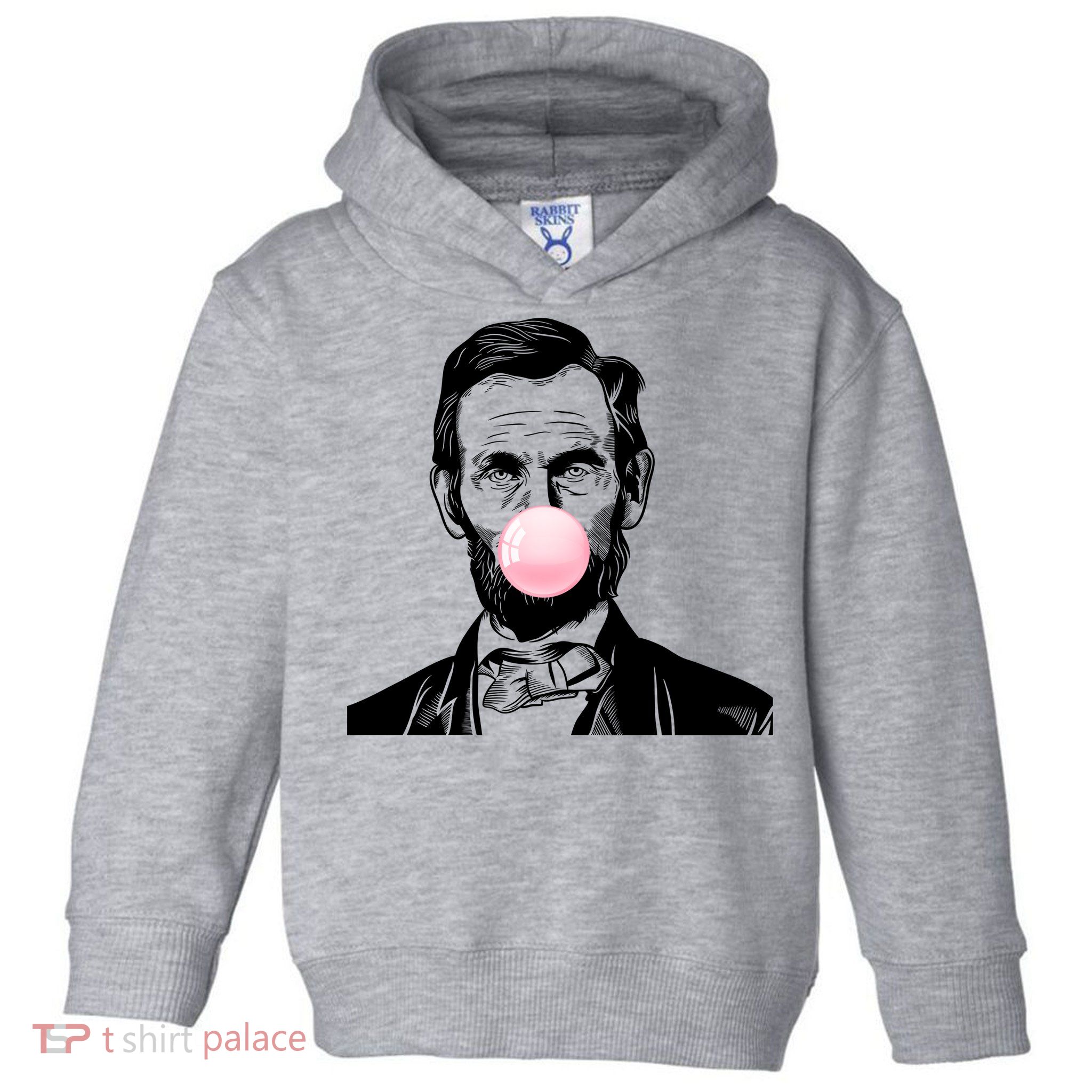 Abe Lincoln Blowing Bubble Gum Toddler Hoodie
