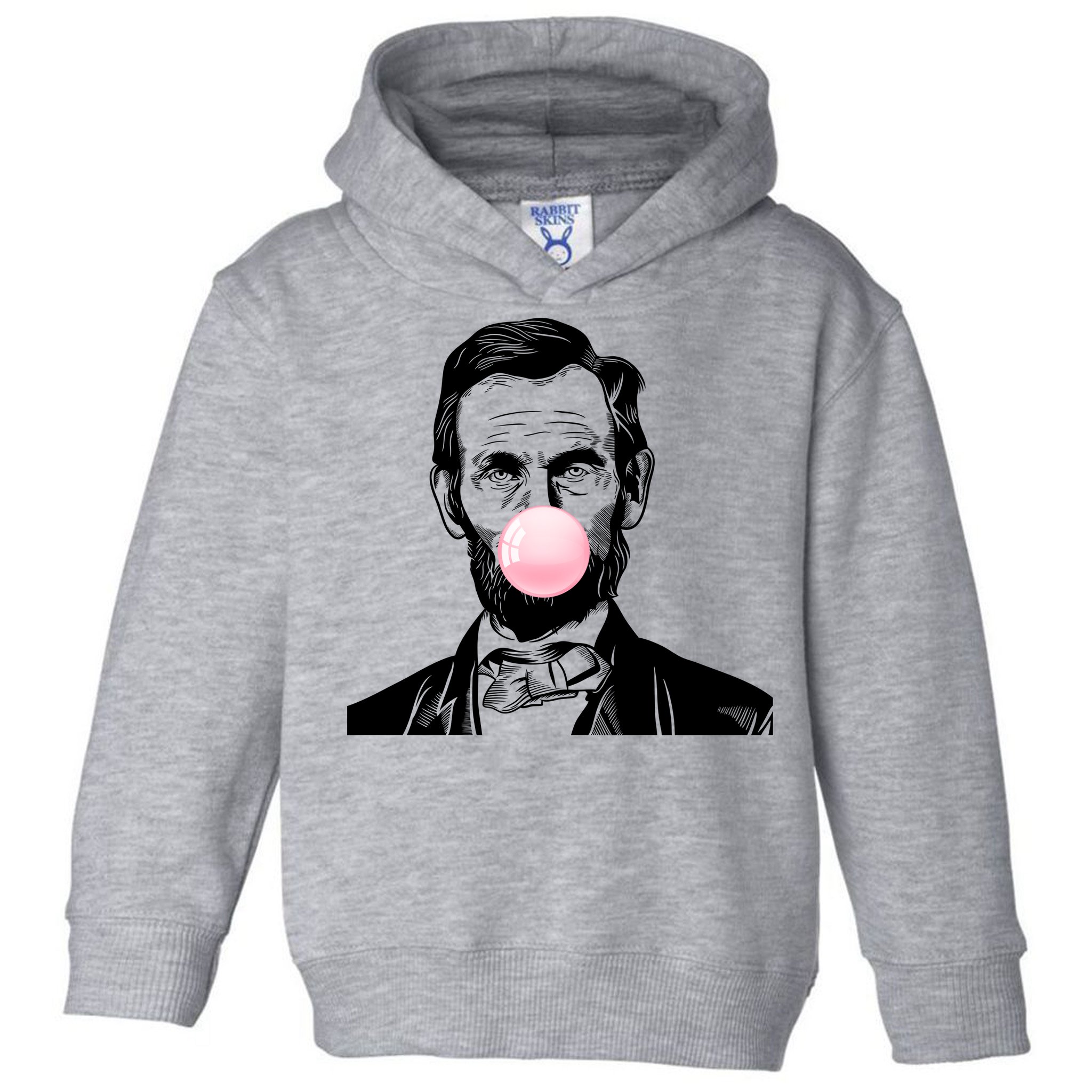 Abe Lincoln Blowing Bubble Gum Toddler Hoodie