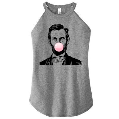 Abe Lincoln Blowing Bubble Gum Women's Perfect Tri Rocker Tank