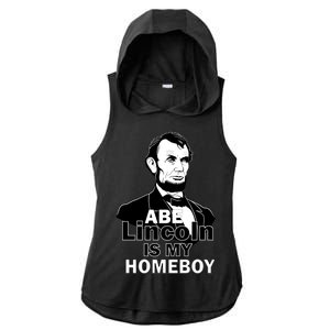 Abe Lincoln Is My Homeboy Ladies PosiCharge Tri-Blend Wicking Draft Hoodie Tank