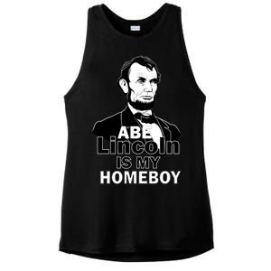 Abe Lincoln Is My Homeboy Ladies PosiCharge Tri-Blend Wicking Tank