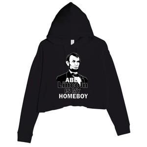 Abe Lincoln Is My Homeboy Crop Fleece Hoodie