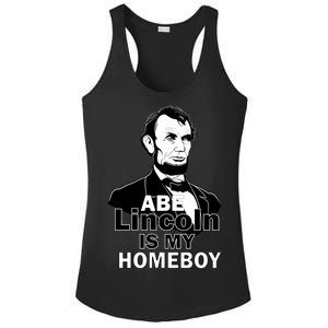 Abe Lincoln Is My Homeboy Ladies PosiCharge Competitor Racerback Tank