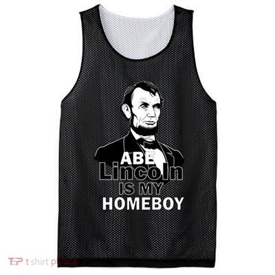 Abe Lincoln Is My Homeboy Mesh Reversible Basketball Jersey Tank