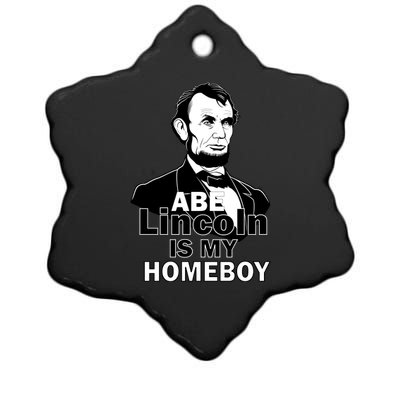 Abe Lincoln Is My Homeboy Ceramic Star Ornament