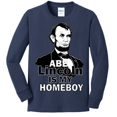 Abe Lincoln Is My Homeboy Kids Long Sleeve Shirt