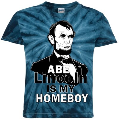 Abe Lincoln Is My Homeboy Kids Tie-Dye T-Shirt