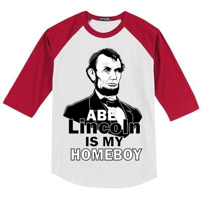 Abe Lincoln Is My Homeboy Kids Colorblock Raglan Jersey