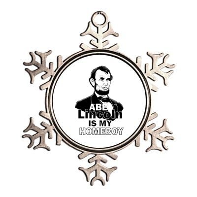 Abe Lincoln Is My Homeboy Metallic Star Ornament