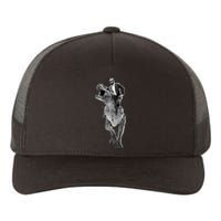 Abe Lincoln Riding A Dinosaur Yupoong Adult 5-Panel Trucker Hat