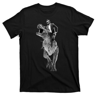 Abe Lincoln Riding A Dinosaur T-Shirt