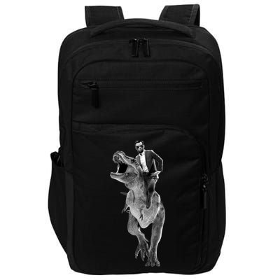 Abe Lincoln Riding A Dinosaur Impact Tech Backpack