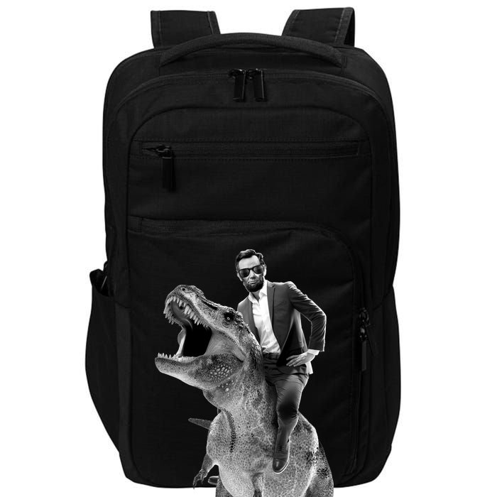 Abe Lincoln Riding A Dinosaur Impact Tech Backpack