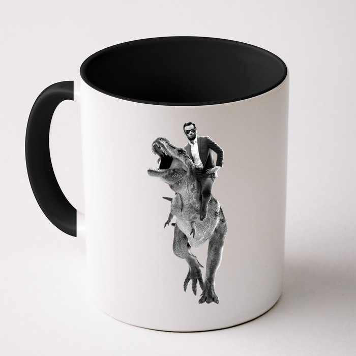 Abe Lincoln Riding A Dinosaur Mug