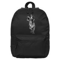 Abe Lincoln Riding A Dinosaur 16 in Basic Backpack