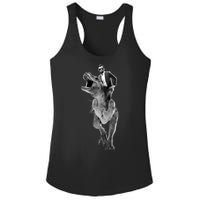 Abe Lincoln Riding A Dinosaur Ladies PosiCharge Competitor Racerback Tank