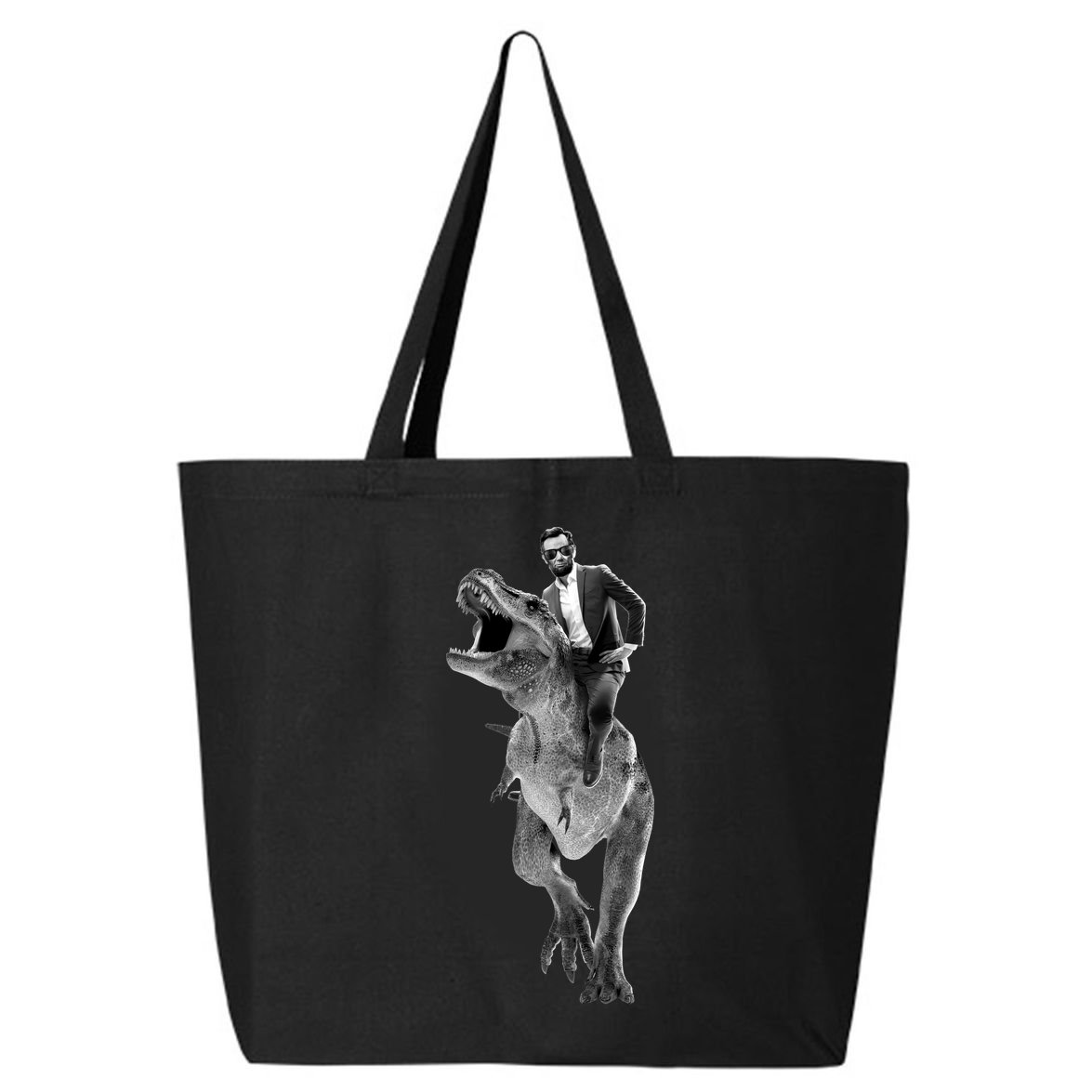 Abe Lincoln Riding A Dinosaur 25L Jumbo Tote