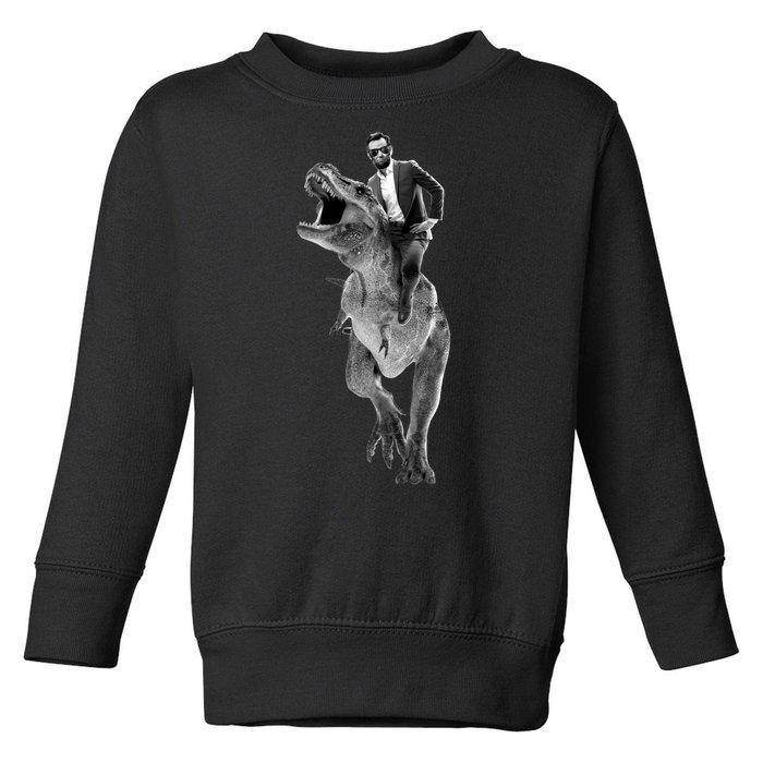 Abe Lincoln Riding A Dinosaur Toddler Sweatshirt