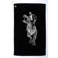 Abe Lincoln Riding A Dinosaur Golf Towel