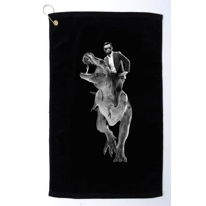 Abe Lincoln Riding A Dinosaur Golf Towel