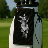 Abe Lincoln Riding A Dinosaur Golf Towel