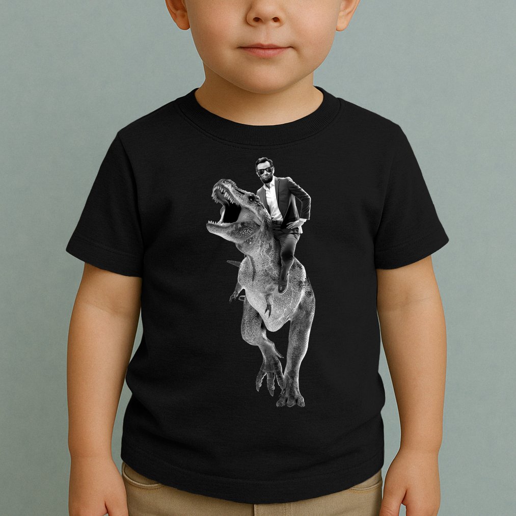 Abe Lincoln Riding A Dinosaur Toddler T-Shirt
