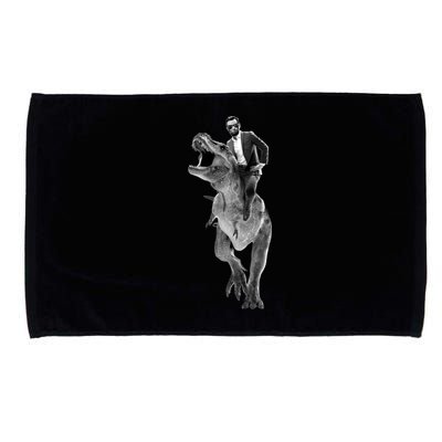 Abe Lincoln Riding A Dinosaur Microfiber Hand Towel