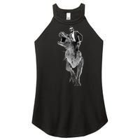 Abe Lincoln Riding A Dinosaur Women's Perfect Tri Rocker Tank