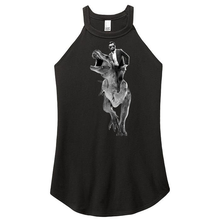 Abe Lincoln Riding A Dinosaur Women's Perfect Tri Rocker Tank