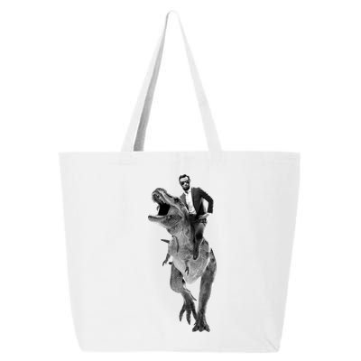 Abe Lincoln Riding A Dinosaur 25L Jumbo Tote