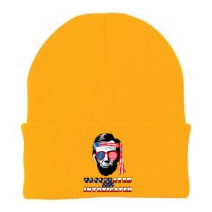 Abe Lincoln Vaccinated & Intoxicated Knit Cap Winter Beanie