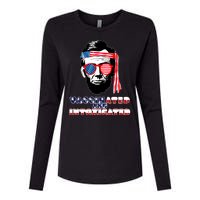 Abe Lincoln Vaccinated & Intoxicated Womens Cotton Relaxed Long Sleeve T-Shirt