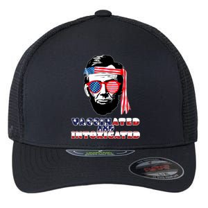 Abe Lincoln Vaccinated & Intoxicated Flexfit Unipanel Trucker Cap