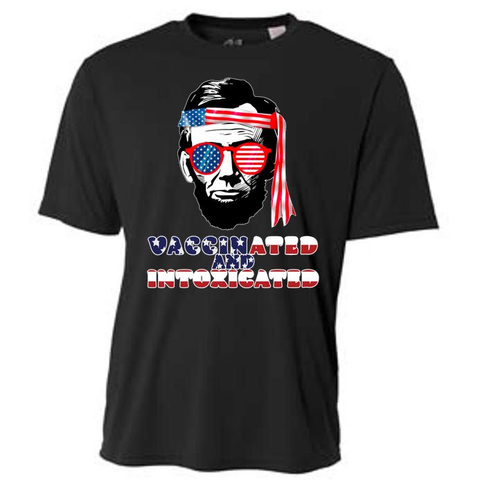 Abe Lincoln Vaccinated & Intoxicated Cooling Performance Crew T-Shirt