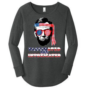 Abe Lincoln Vaccinated & Intoxicated Women's Perfect Tri Tunic Long Sleeve Shirt