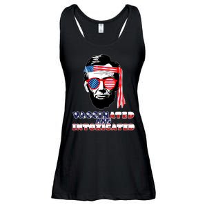 Abe Lincoln Vaccinated & Intoxicated Ladies Essential Flowy Tank