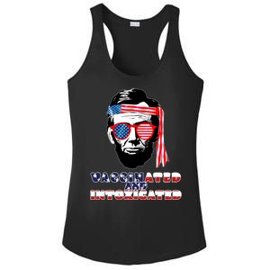 Abe Lincoln Vaccinated & Intoxicated Ladies PosiCharge Competitor Racerback Tank