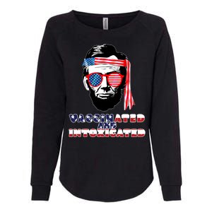 Abe Lincoln Vaccinated & Intoxicated Womens California Wash Sweatshirt